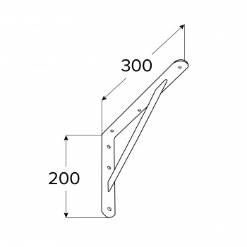 Stegkonsole, Regalhalter, Regalkonsole, Regalsystem - WSWP SCHWARZ