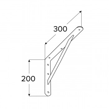 Stegkonsole, Konsole, Regalhalter, Regalkonsole - WSWP WEISS
