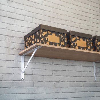 Stegkonsole, Regalhalter, Regalkonsole, Regalsyste - WSWP Grau