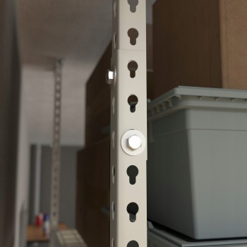 Metall Garagen Deckenregal mit Gitterboden - PGF 1 - Weiß, 122x122