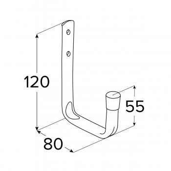 Wandhaken, Gerätehaken, Wandhalter, Garagen haken - HPU