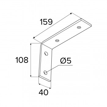 Regalhalter Regalträger Stegkonsole Loft - Stahl, Schwarz - WFA Domax Home - 8