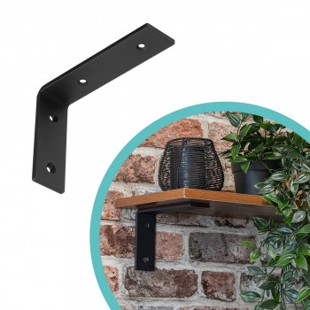 Regalhalter Regalträger Stegkonsole Loft - Stahl, Schwarz - WFA Domax Home - 7