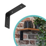 Regalhalter Regalträger Stegkonsole Loft - Stahl, Schwarz - WFA