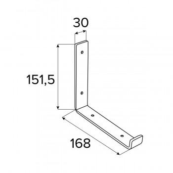 Regalhalter Regalträger Stegkonsole Loft - Stahl, Schwarz - WFJ Domax Home - 6