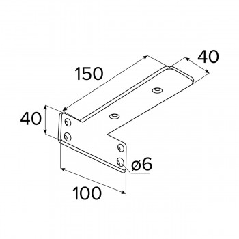 Regalhalter Regalträger Stegkonsole Loft - Stahl, Schwarz - WFP Domax Home - 9