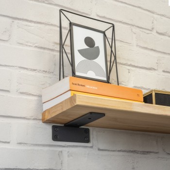 Regalhalter Regalträger Stegkonsole Loft - Stahl, Schwarz - WFP Domax Home - 12