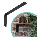 Regalhalter Regalträger Stegkonsole Loft - Stahl, Schwarz - WFA Domax Home - 10