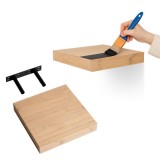 Holzwandregal Schweberegal Hängeregal aus natur Bambus - 1 Stück, 23x23 cm - Luonto
