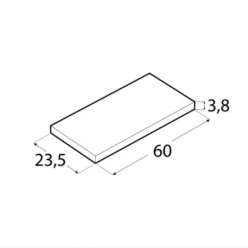 Holzwandregal Schweberegal Hängeregal aus Paulownia-Holz - 1 Stück, 60x24 cm - Luonto