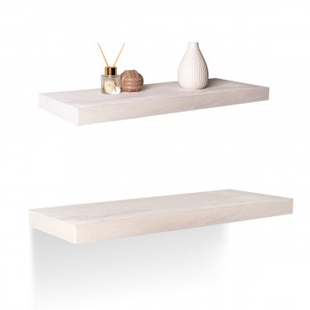 Holzwandregal Schweberegal Hängeregal aus Paulownia-Holz - 1 Stück, 60x24 cm - Luonto