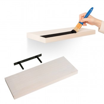 Holzwandregal Schweberegal Hängeregal aus Paulownia-Holz - 1 Stück, 60x24 cm - Luonto