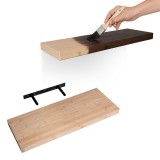 Holzwandregal Schweberegal Hängeregal aus natur Bambus - 1 Stück, 60x24 cm - Luonto