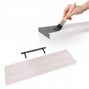 Holzwandregal Schweberegal Hängeregal aus Paulownia-Holz - 1 Stück, 80x24 cm - Luonto