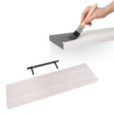 Holzwandregal Schweberegal Hängeregal aus Paulownia-Holz - 1 Stück, 80x24 cm - Luonto