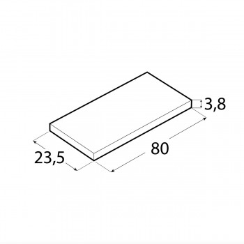 Holzwandregal Schweberegal Hängeregal aus natur Bambus - 1 Stück, 80x24 cm - Luonto
