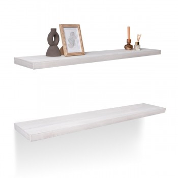 Holzwandregal Schweberegal Hängeregal aus Paulownia-Holz - 1 Stück, 118x24 cm - Luonto