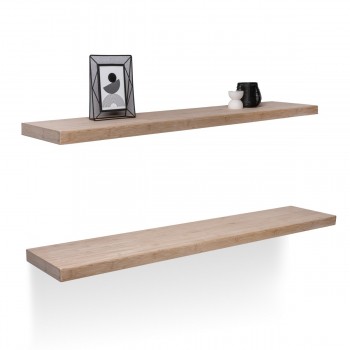 Holzwandregal Schweberegal Hängeregal aus natur Bambus - 1 Stück, 118x24 cm - Luonto