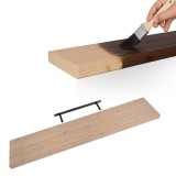 Holzwandregal Schweberegal Hängeregal aus natur Bambus - 1 Stück, 118x24 cm - Luonto