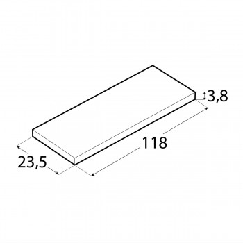 Holzwandregal Schweberegal Hängeregal aus natur Bambus - 1 Stück, 118x24 cm - Luonto