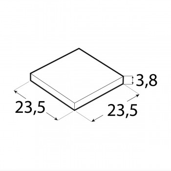 Wandregal Schweberegal Hängeregal mit natürliches Furnier  - 1 Stück, 23x24 cm - Viilu