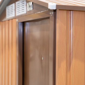 Gerätehaus Geräteschuppen Gartenhaus aus Metall - Salix 150x194x187