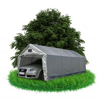 Garagenzelt Carport PVC 400x600x305 grau - NG 4