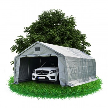 Garagenzelt Carport PVC 400x800x305 grau - NG 5