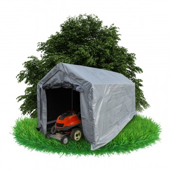 Garagenzelt Carport Lagerzelt - PE, 180x240x180 - NG 7, grau