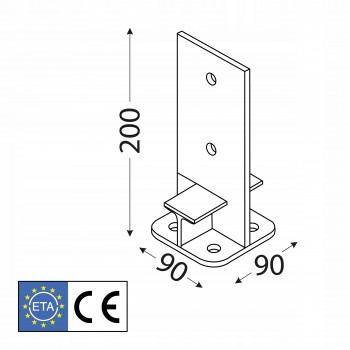 Stützenfuß Pfostenträger Pfostenanker - Feuerverzinkt - PUW