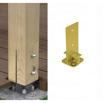 Stützenfuß Pfostenträger Pfostenanker - galvanisiert gelb - PUW
