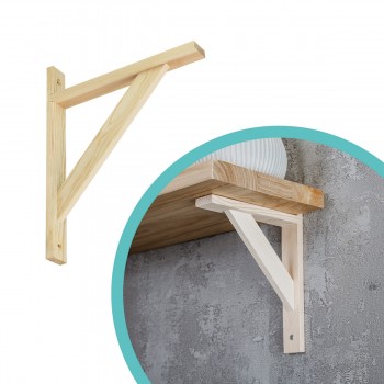 2x Konsole, Regalhalter, Regalkonsole, Wandkonsole - WDW KIEFE Velano - 5