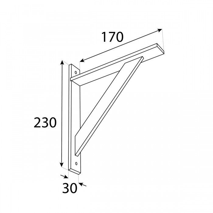 2x Konsole, Regalhalter, Regalkonsole, Wandkonsole - WDW KIEFE Velano - 2