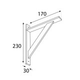 2x Konsole, Regalhalter, Regalkonsole, Wandkonsole - WDW KIEFE Velano - 2