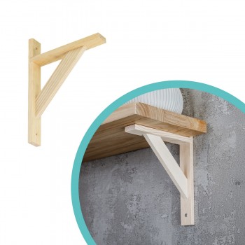 2x Konsole, Regalhalter, Regalkonsole, Wandkonsole - WDW KIEFE Velano - 1