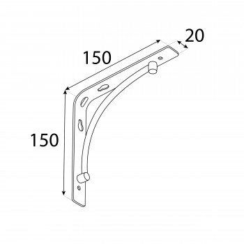 Regalhalter, Regalkonsole Dekorative - Stahl - BOW Velano - 3