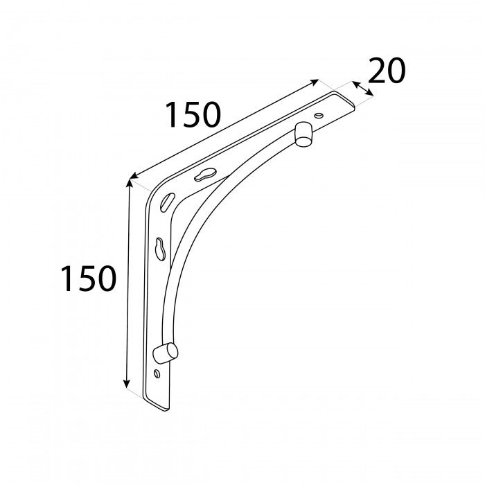 Regalhalter, Regalkonsole Dekorative - Stahl - BOW Velano - 3