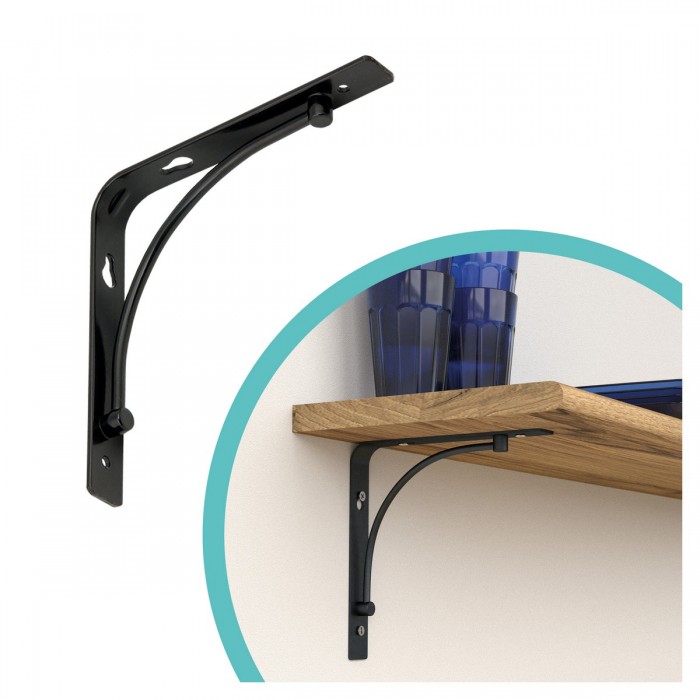 Regalhalter, Regalkonsole Dekorative - Stahl - BOW Velano - 1