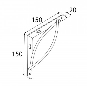 Regalhalter, Regalkonsole Dekorative - Stahl - TRAMP