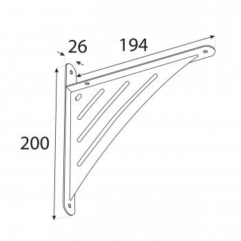 Regalhalter, Regalkonsole Dekorative - Stahl - WAT Velano - 2