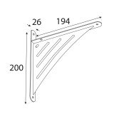 Regalhalter, Regalkonsole Dekorative - Stahl - WAT Velano - 2