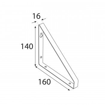 Regalhalter Regalträger Stegkonsole Loft - Stahl, Schwarz - WFB Domax Home - 2
