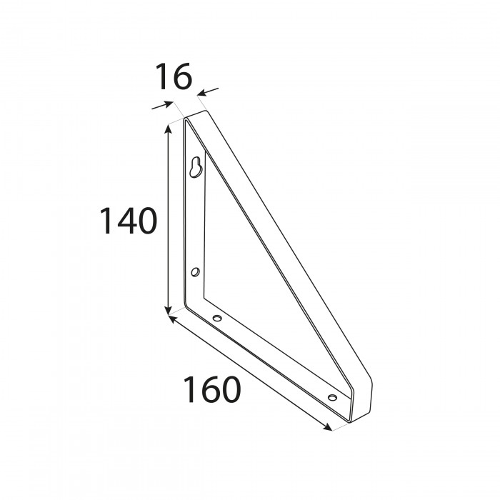 Regalhalter Regalträger Stegkonsole Loft - Stahl, Schwarz - WFB Domax Home - 2