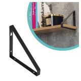 Regalhalter Regalträger Stegkonsole Loft - Stahl, Schwarz - WFB Domax Home - 1