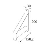Regalhalter Regalträger Stegkonsole Loft - Stahl, Schwarz - WFC, R+L 158x200x30 Domax Home - 2