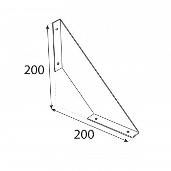 Regalhalter Regalträger Stegkonsole Loft - Stahl, Schwarz - WFD, 200x200x1,5 Domax Home - 2