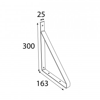 Regalhalter Regalträger Stegkonsole Loft - Stahl, Schwarz - WFE Domax Home - 2