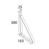 Regalhalter Regalträger Stegkonsole Loft - Stahl, Schwarz - WFE Domax Home - 2