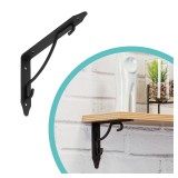 Regalhalter Regalträger Stegkonsole Loft - Stahl, Schwarz - WFK Domax Home - 4