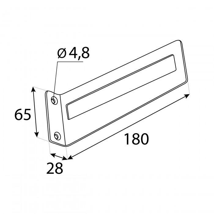 Regalhalter Regalträger Stegkonsole Loft - Stahl, Schwarz - WFS, 180x65x28x4 Domax Home - 2